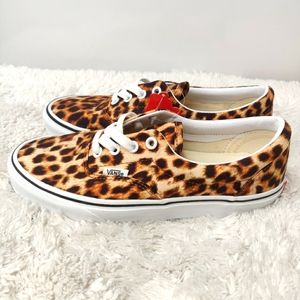 Leopard Print Vans Era Sz 65 